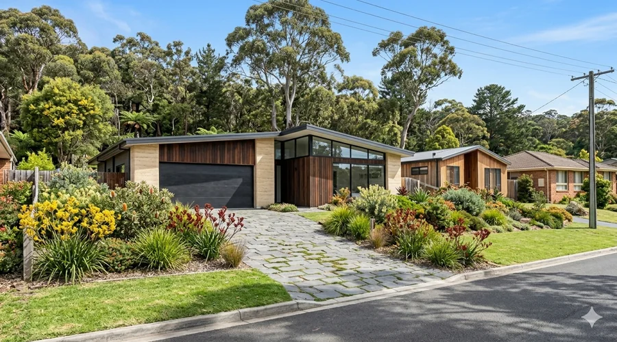 Asphalt driveway — cheaper upfront but shorter lifespan than concrete