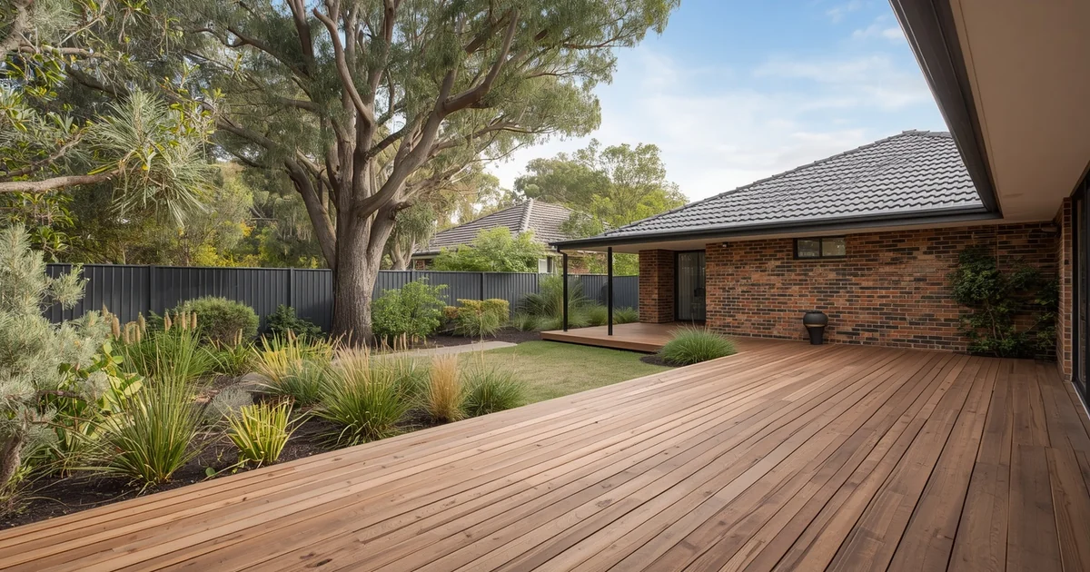 Timber decking in a Melbourne backyard — Naxan Renovations