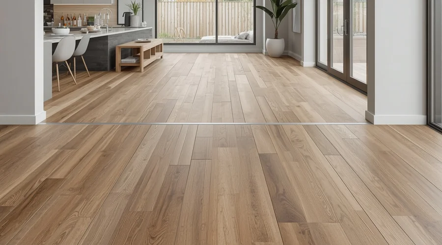 Hybrid flooring installation — waterproof and dimensionally stable