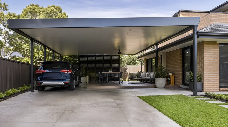 Insulated panel carport roof — quieter cooler and better looking