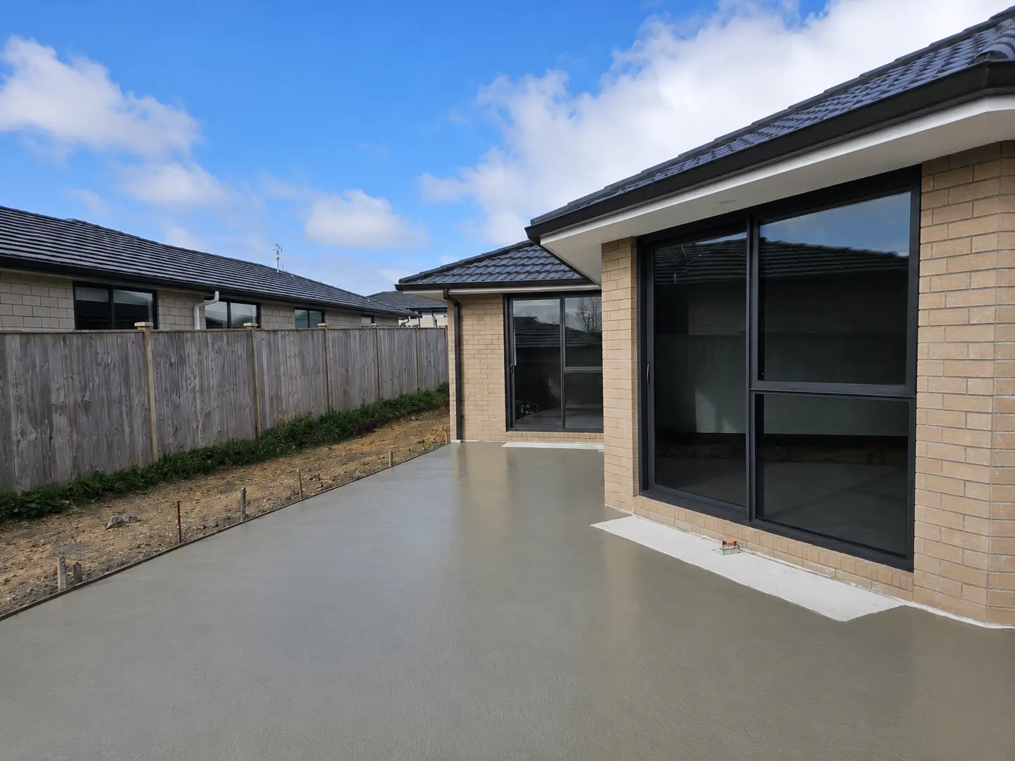 backyard concreting closeup 1
