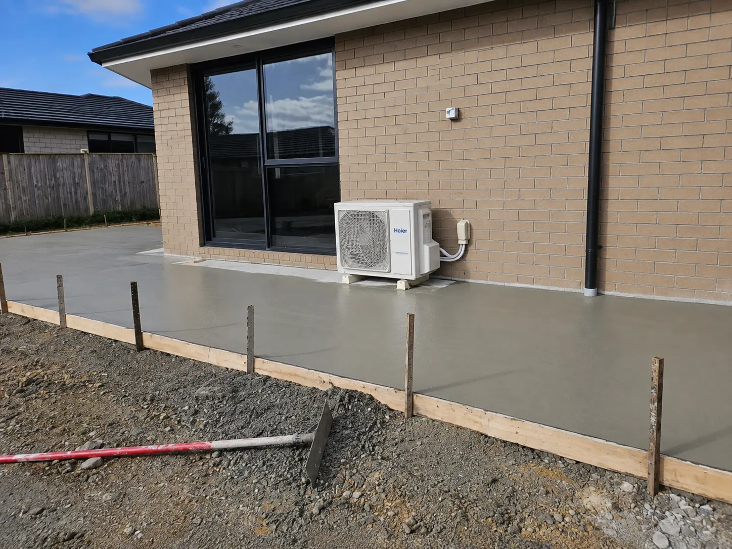backyard concreting closeup 2