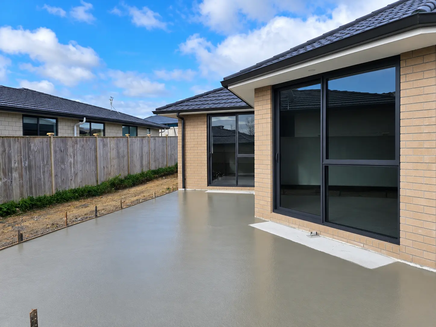 backyard concreting closeup 4