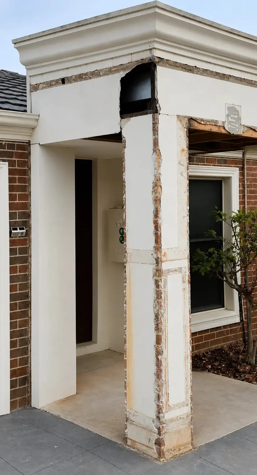 Before image of house front facelift project in Werribee by NAXAN Renovations