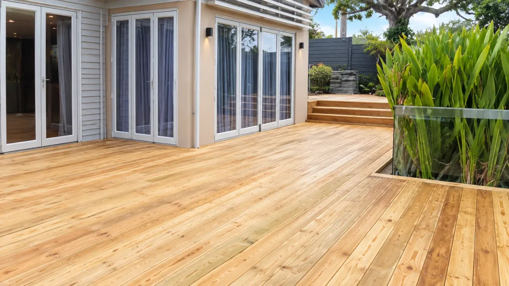 Premium pine timber decking after 2