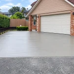 concrete driveway complete