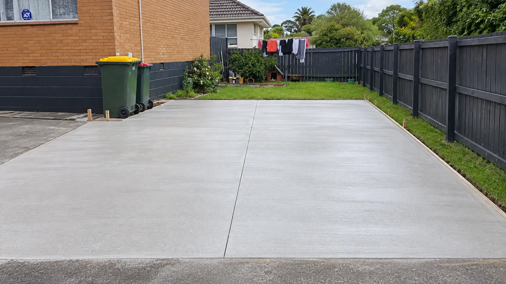 concreting project complete closeup